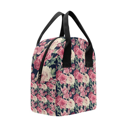 Rose Pattern Print Design RO05 Insulated Lunch Bag