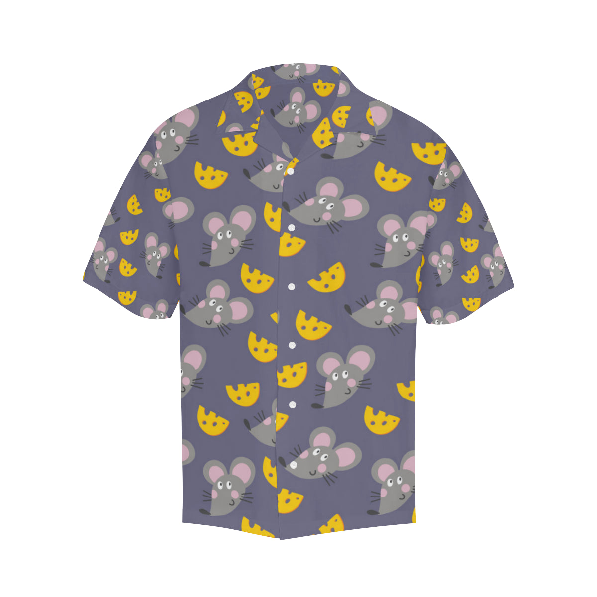 Rat With Cheese Pattern Print Design 01 Men's Hawaiian Shirt