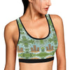 Tiki Wood Island Sports Bra