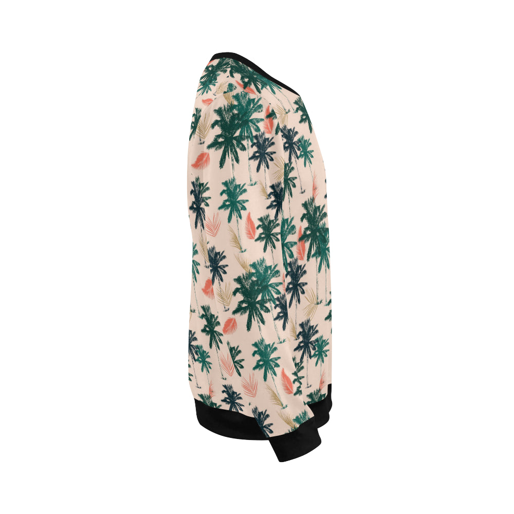 Palm Tree Pattern Print Design PT014 Men Long Sleeve Sweatshirt