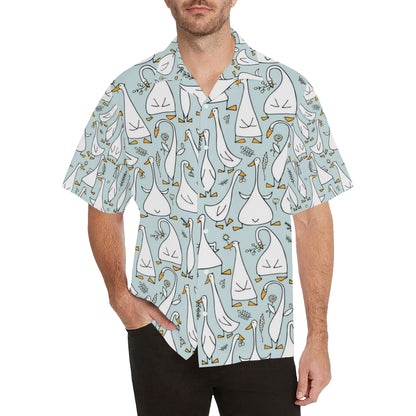 Goose Pattern Print Design 03 Men's Hawaiian Shirt