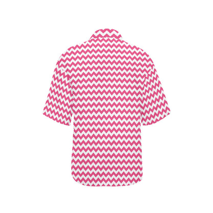 Chevron Print Design LKS402 Women's Hawaiian Shirt