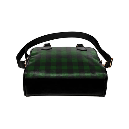 Buffalo check Green Pattern Print Design 02 Shoulder Handbag