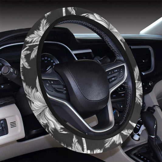 Palm Tree Pattern Print Design PT03 Steering Wheel Cover with Elastic Edge