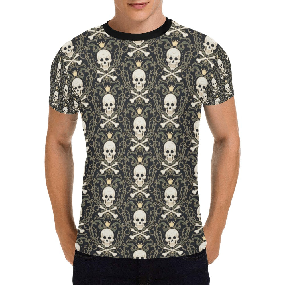 Skull King Print Design LKS307 Men's All Over Print T-shirt