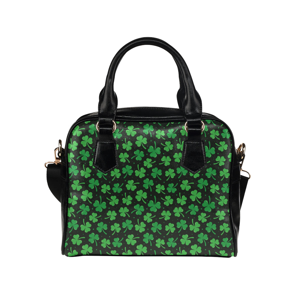 Clover  Pattern Print Design 04 Shoulder Handbag