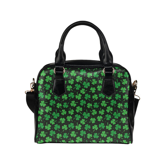 Clover  Pattern Print Design 04 Shoulder Handbag