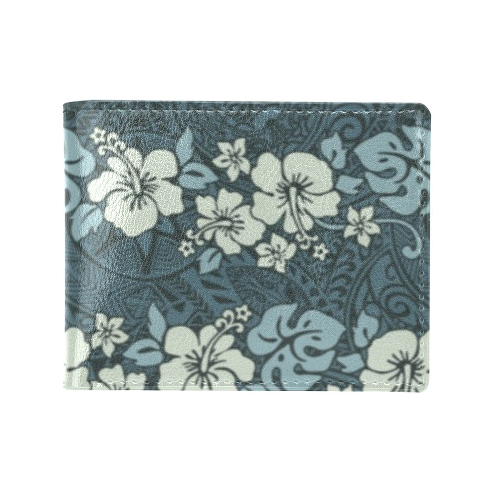 Flower Hawaiian Hibiscus Style Print Pattern Men's ID Card Wallet