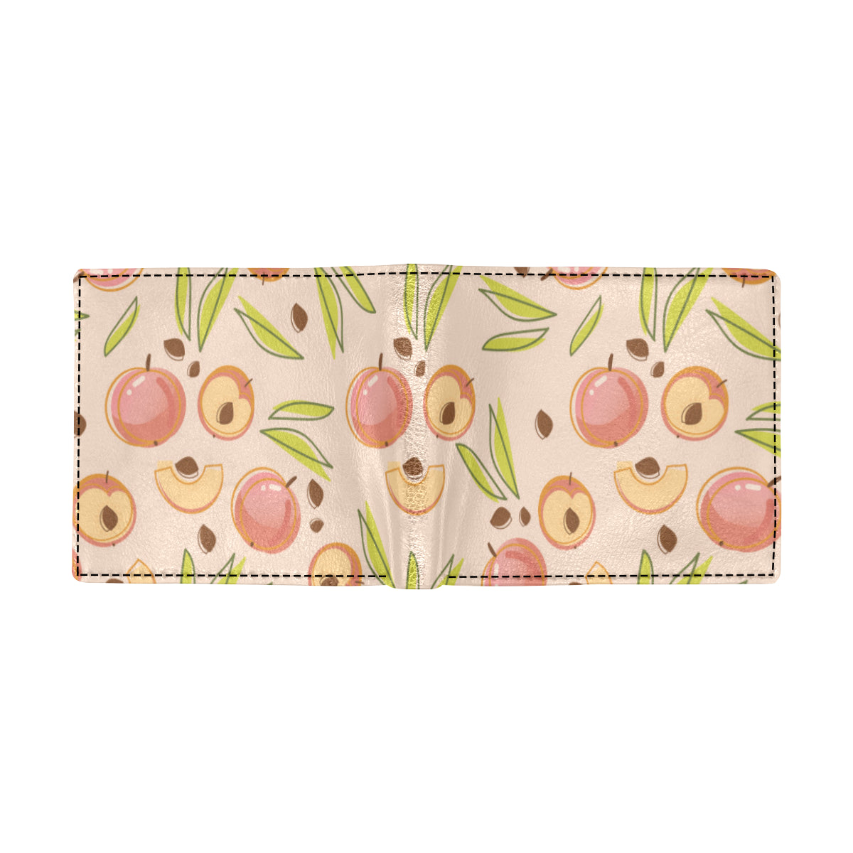 Peach Pattern Print Design A01 Men's ID Card Wallet