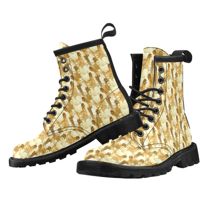 Alpaca Watercolor Design Themed Print Women's Boots