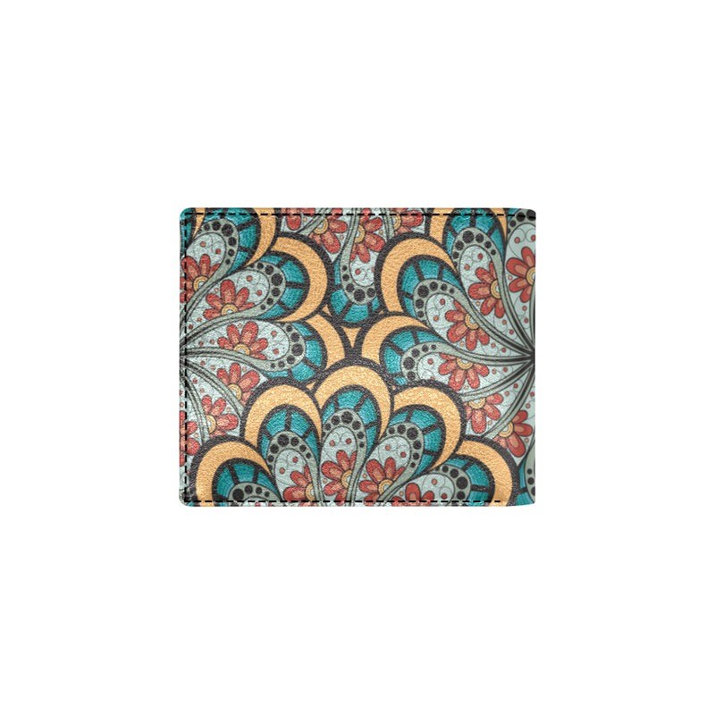 Mandala Pattern Print Design 01 Men's ID Card Wallet