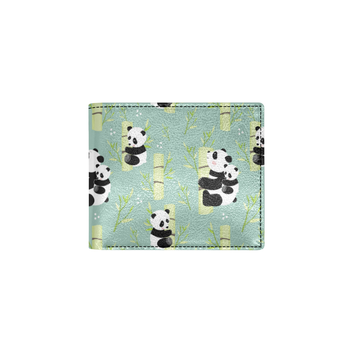 Panda Pattern Print Design A03 Men's ID Card Wallet