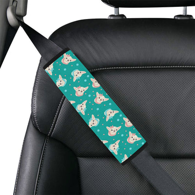 Chihuahua Polka Dot Pattern Car Seat Belt Cover