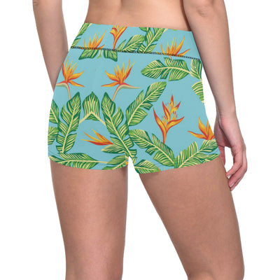 Bird Of Paradise Pattern Print Design BOP04 Yoga Shorts