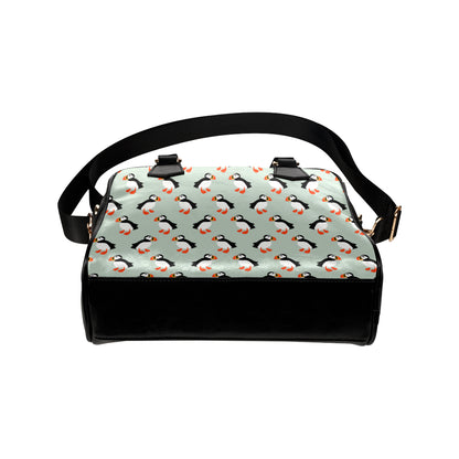 Puffin Pattern Print Design A03 Shoulder Handbag