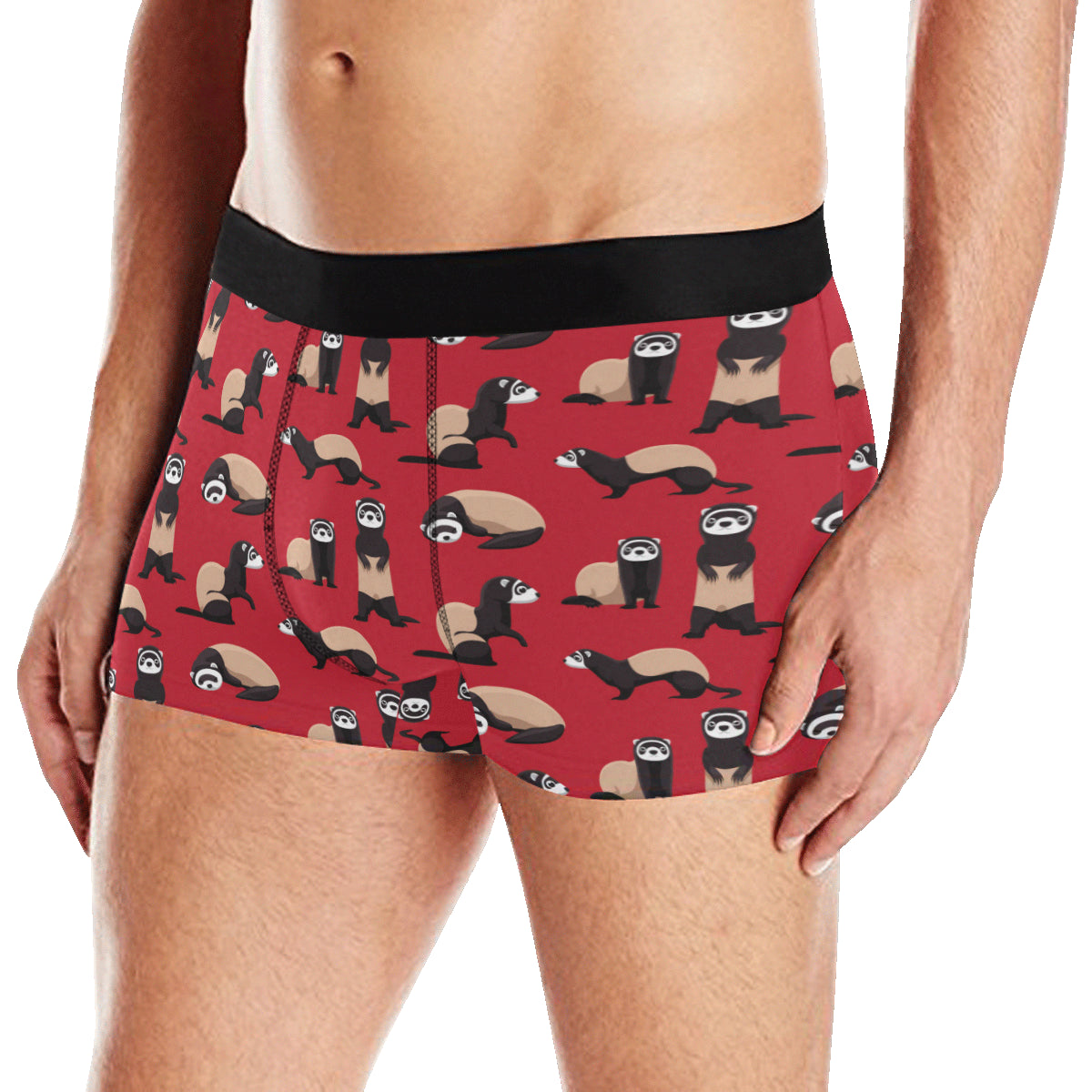 Ferret Pattern Print Design 02 Men's Boxer Briefs