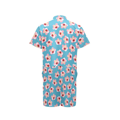 Cherry Blossom Pattern Print Design CB09 Men's Romper