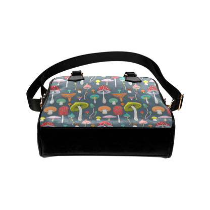 Mushroom Pattern Print Design A03 Shoulder Handbag