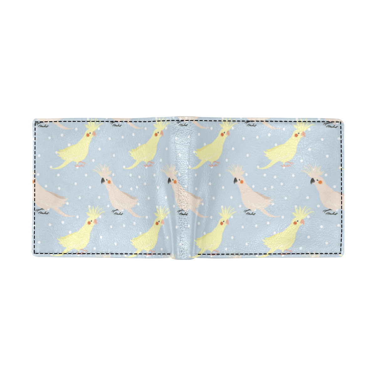 Cockatiel Pattern Print Design 03 Men's ID Card Wallet