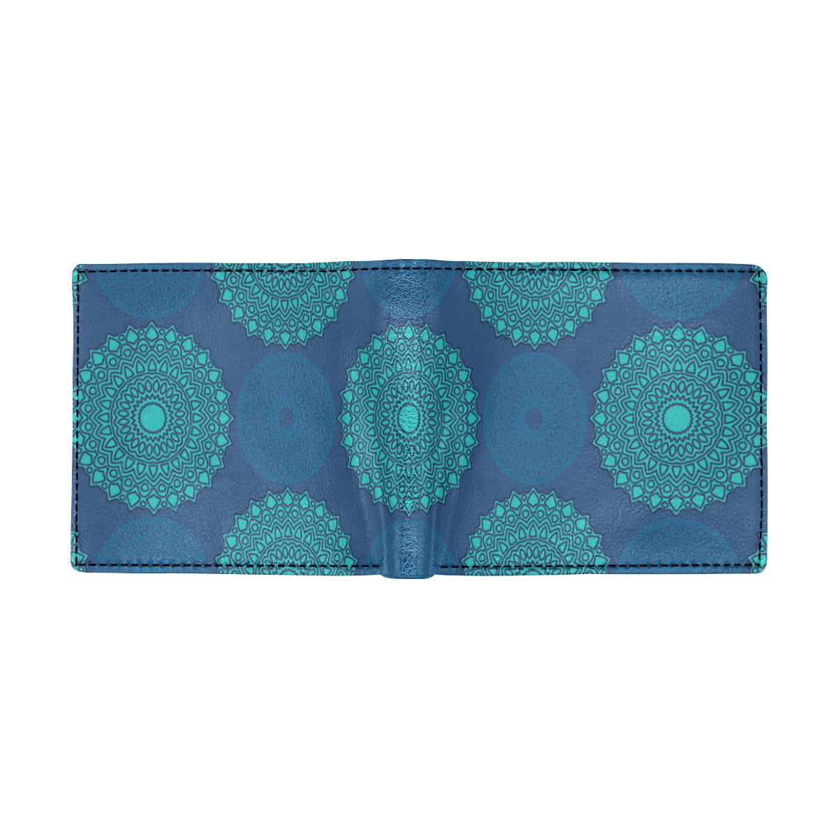 Medallion Pattern Print Design 04 Men's ID Card Wallet