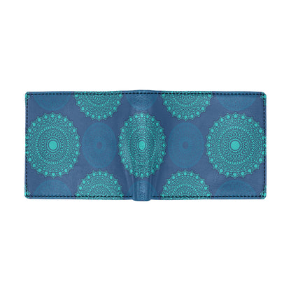 Medallion Pattern Print Design 04 Men's ID Card Wallet