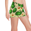 Avocado Pattern Print Design AC010 Yoga Shorts