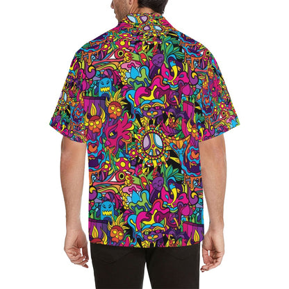 Trippy Print Design LKS304 Men's Hawaiian Shirt