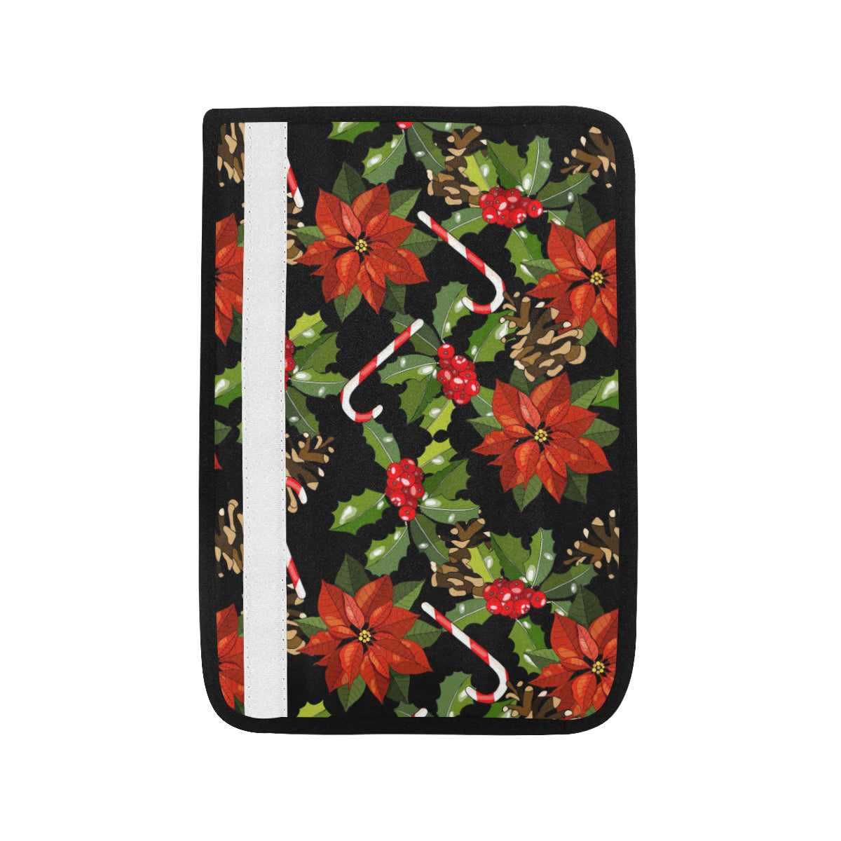 Poinsettia Pattern Print Design POT01 Car Seat Belt Cover