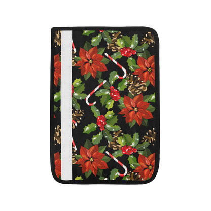 Poinsettia Pattern Print Design POT01 Car Seat Belt Cover