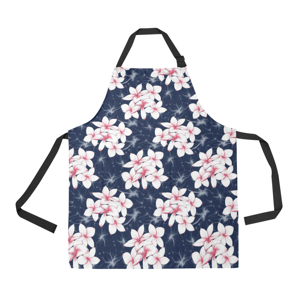 Plumeria Pattern Print Design PM017 Apron with Pocket