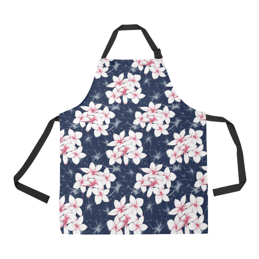 Plumeria Pattern Print Design PM017 Apron with Pocket