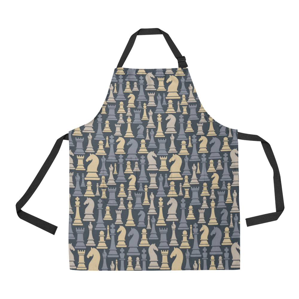 Chess Pattern Print Design 04 Apron with Pocket