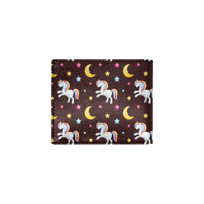 Unicorn Moon Star Men's ID Card Wallet