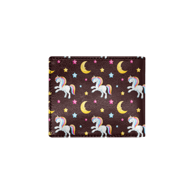 Unicorn Moon Star Men's ID Card Wallet