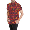 Navajo Pattern Print Design A03 Men's Short Sleeve Button Up Shirt