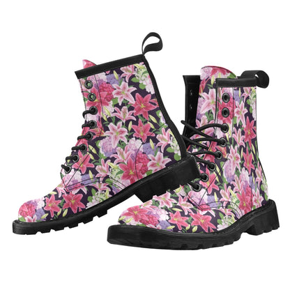 Lily Pattern Print Design LY017 Women's Boots