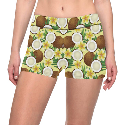 Coconut Pattern Print Design CN02 Yoga Shorts