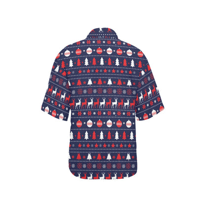 Reindeer Print Design LKS404 Women's Hawaiian Shirt