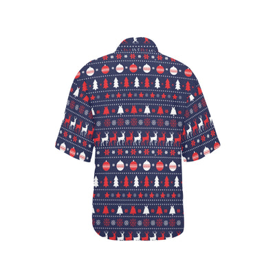 Reindeer Print Design LKS404 Women's Hawaiian Shirt