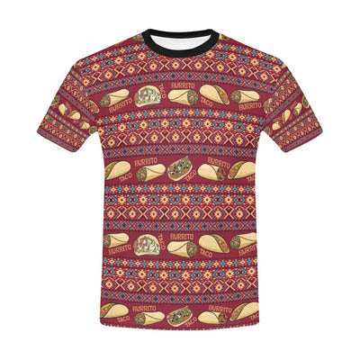 Burrito Taco Print Design LKS302 Men's All Over Print T-shirt