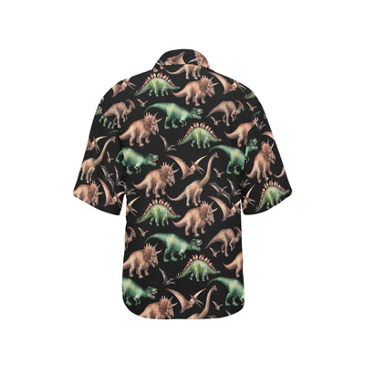 Dinosaur Print Pattern Women's Hawaiian Shirt