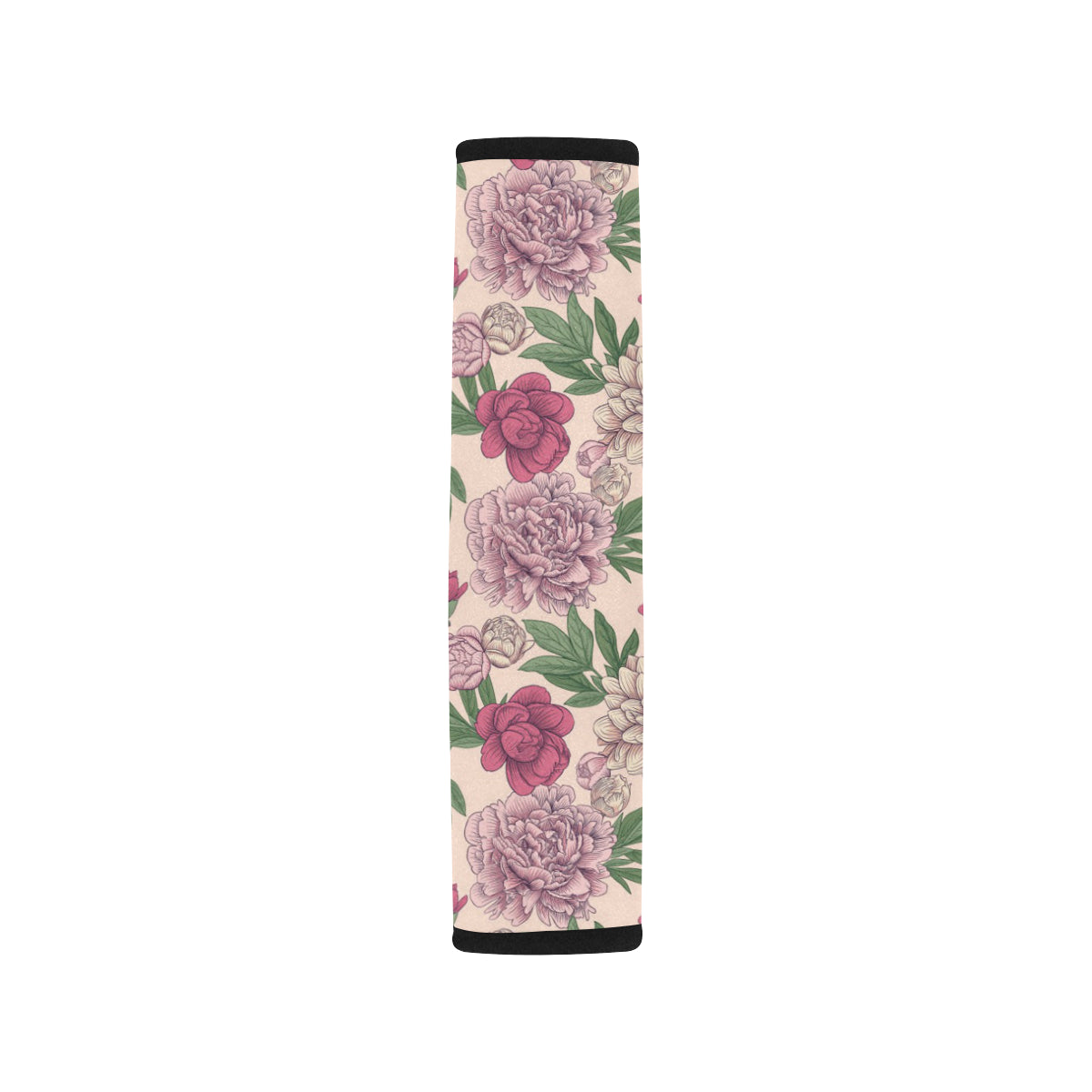 Peony Pattern Print Design A01 Car Seat Belt Cover