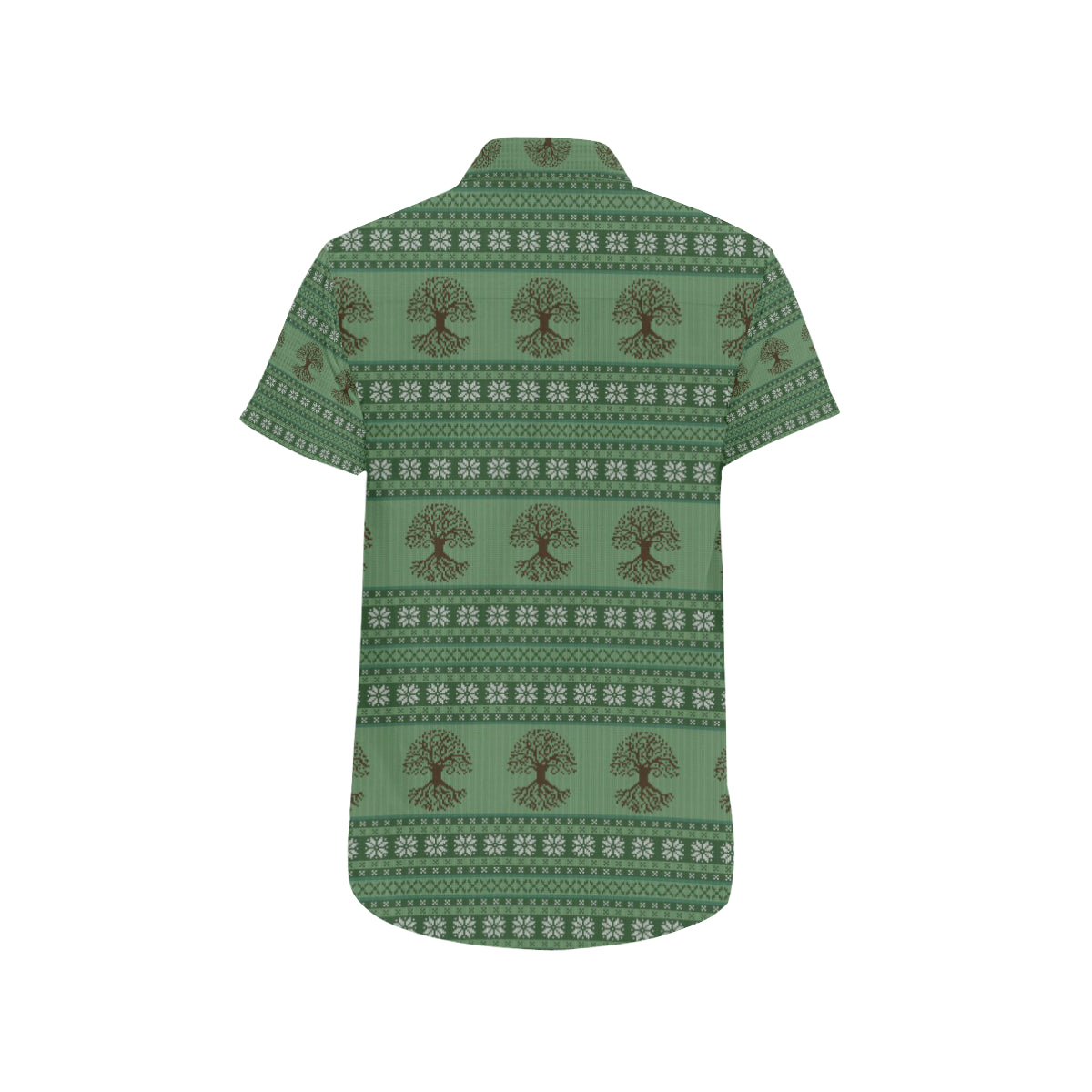 Celtic Pattern Print Design 09 Men's Short Sleeve Button Up Shirt