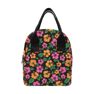 Hibiscus Pattern Print Design HB029 Insulated Lunch Bag