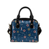 Nautical Pattern Print Design A06 Shoulder Handbag