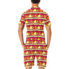 Hawaiian Tropical Sunset Hibiscus Print Men's Romper