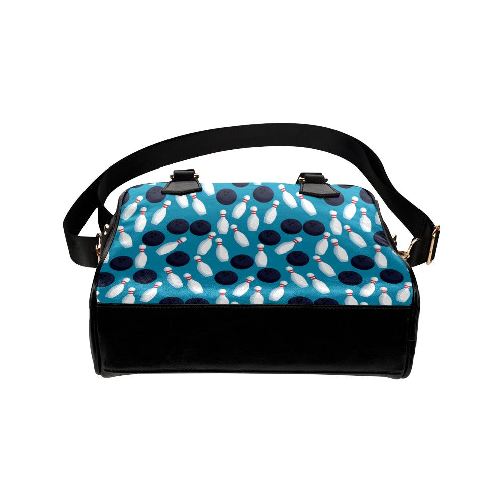Bowling Pin Pattern Print Design 010 Shoulder Handbag