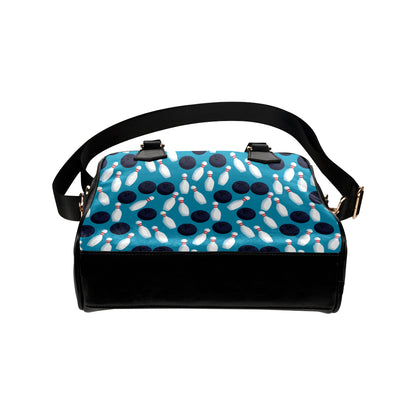 Bowling Pin Pattern Print Design 010 Shoulder Handbag