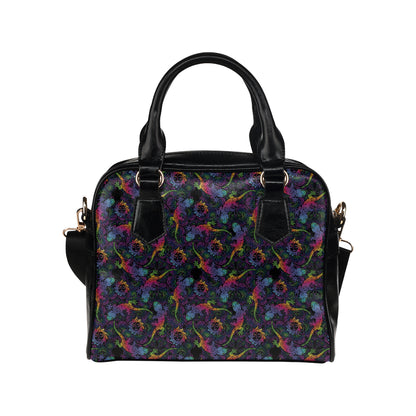 Gecko Rainbow Pattern Print Design 03 Shoulder Handbag