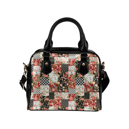 Patchwork Flower Pattern Print Design 03 Shoulder Handbag